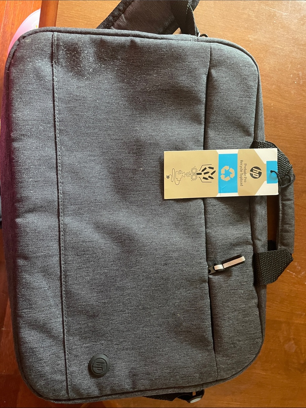 HP Dark Gray Laptop Shoulder Bag with Front Pocket